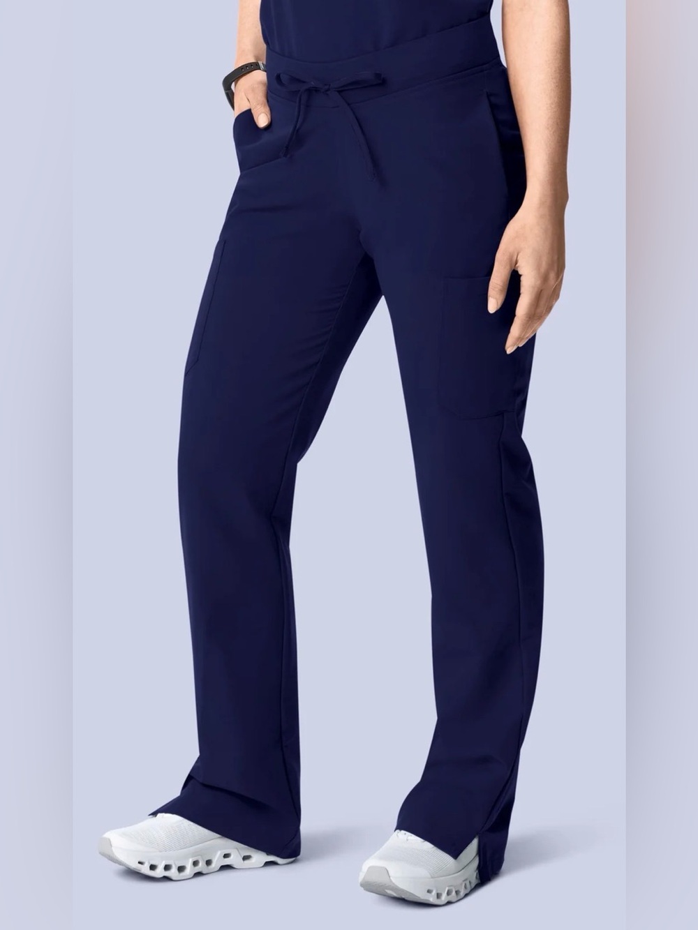 Mandala Navy Drawstring Cargo Scrub Pants Size 2X Tall
